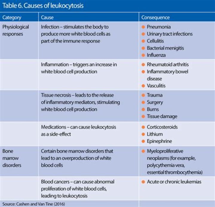 Does splenectomy cause leukocytosis
