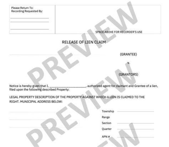 What does release of Judgement Lien mean